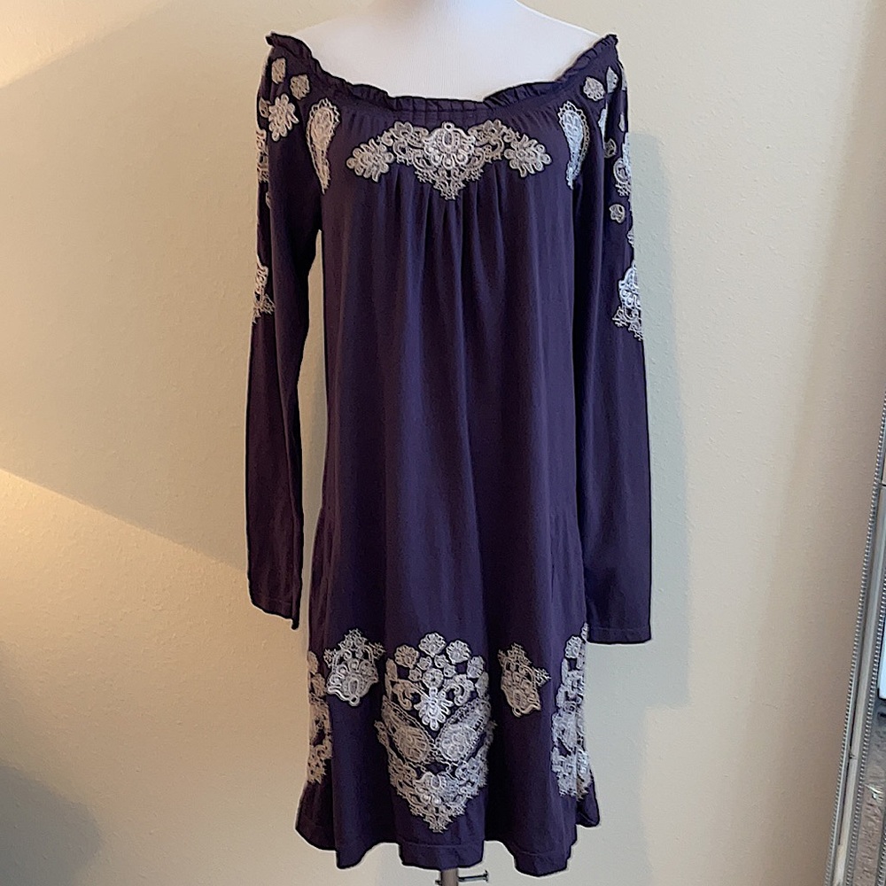Johnny Was LA boho off shoulder dress sz S